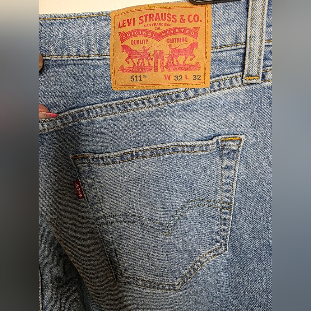*3 FOR $12* Levi's 511 Slim Straight Light Medium Blue Jeans - Picture 3 of 11